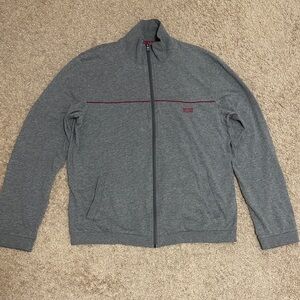 Boss Men's Charcoal Zip-Up Sweater